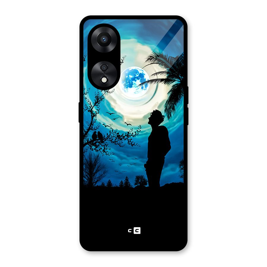Cool Boy Under Sky Glass Back Case for Oppo A78
