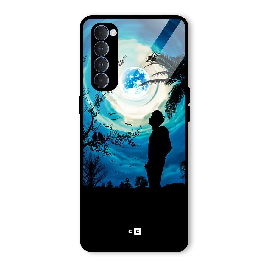 Cool Boy Under Sky Glass Back Case for Oppo Reno4 Pro