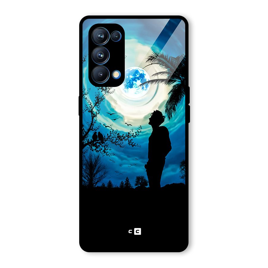 Cool Boy Under Sky Glass Back Case for Oppo Reno5 Pro 5G
