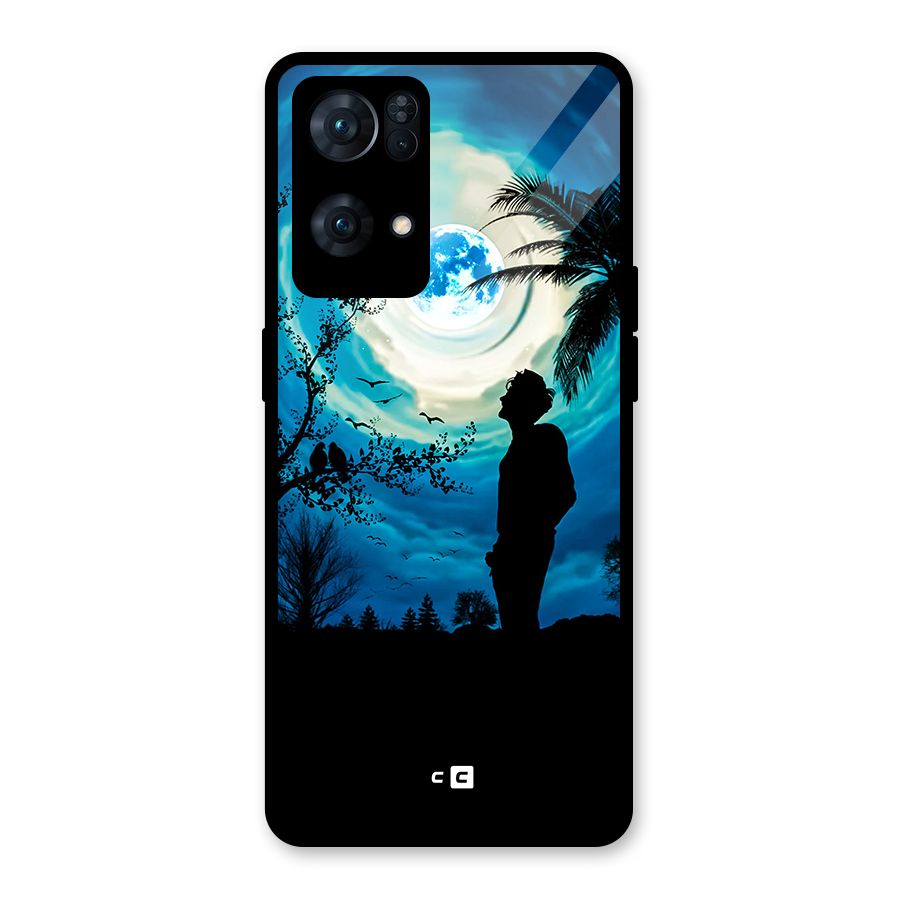 Cool Boy Under Sky Glass Back Case for Oppo Reno7 Pro 5G