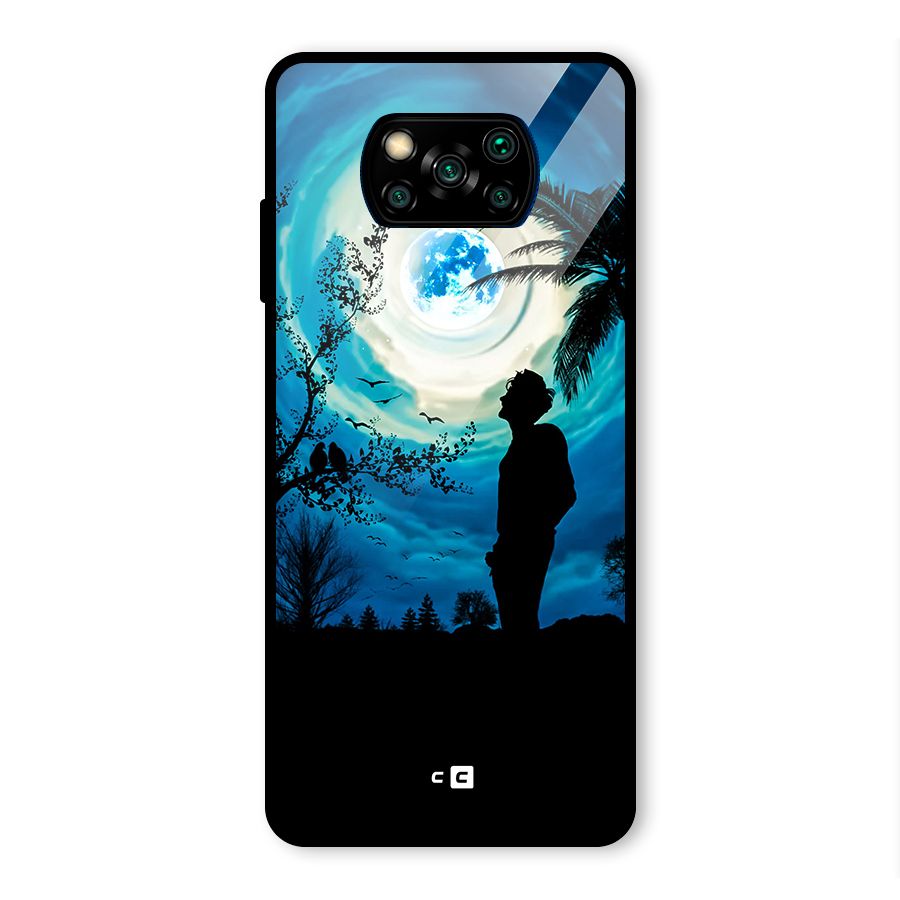 Cool Boy Under Sky Glass Back Case for Poco X3 Pro