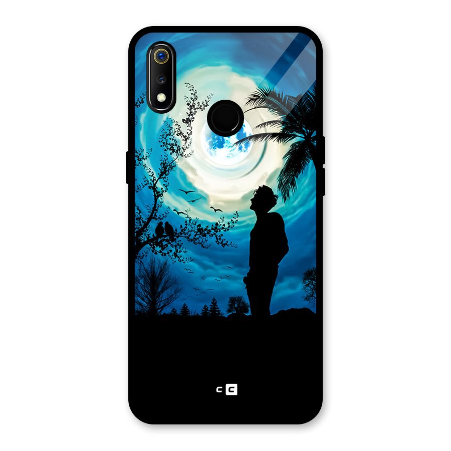 Cool Boy Under Sky Glass Back Case for Realme 3