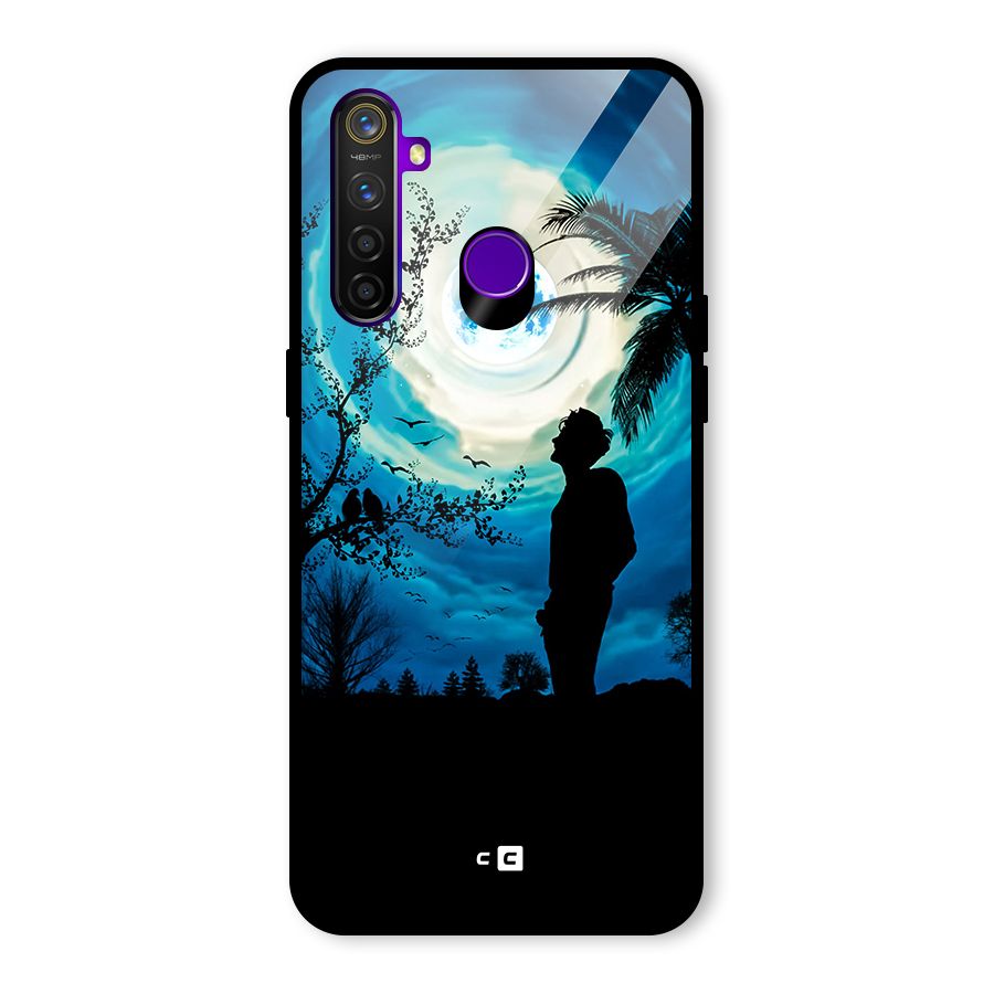 Cool Boy Under Sky Glass Back Case for Realme 5 Pro