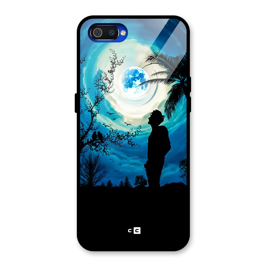 Cool Boy Under Sky Glass Back Case for Realme C2