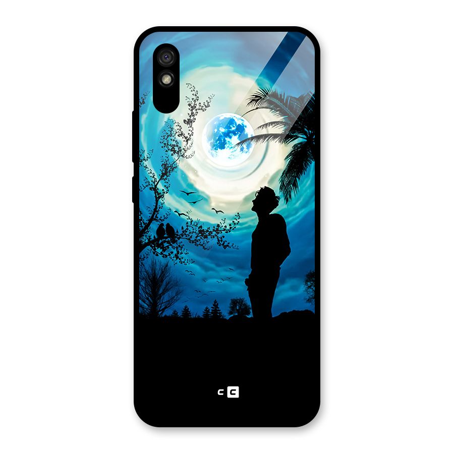 Cool Boy Under Sky Glass Back Case for Redmi 9A