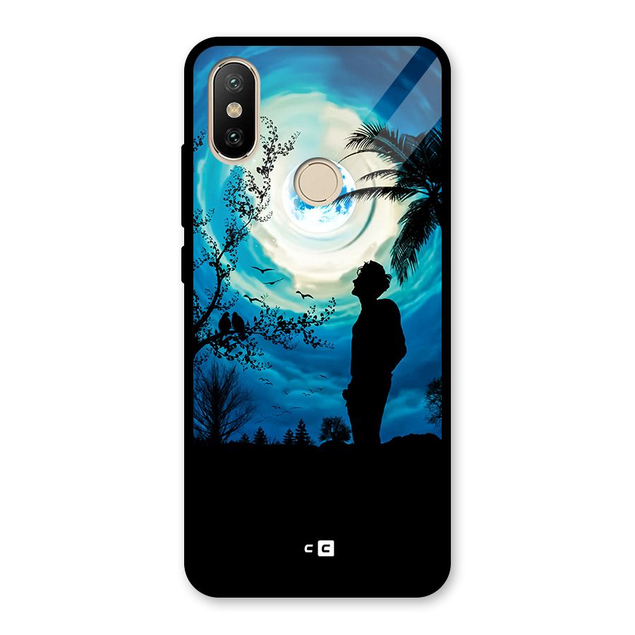 Cool Boy Under Sky Glass Back Case for Redmi A2