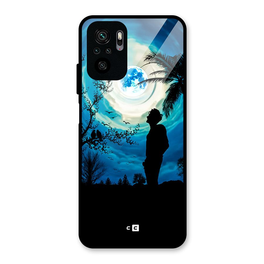 Cool Boy Under Sky Glass Back Case for Redmi Note 10S