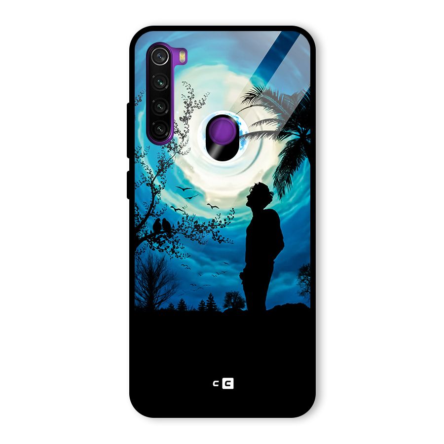 Cool Boy Under Sky Glass Back Case for Redmi Note 8