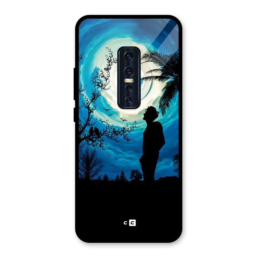 Cool Boy Under Sky Glass Back Case for Vivo V17 Pro