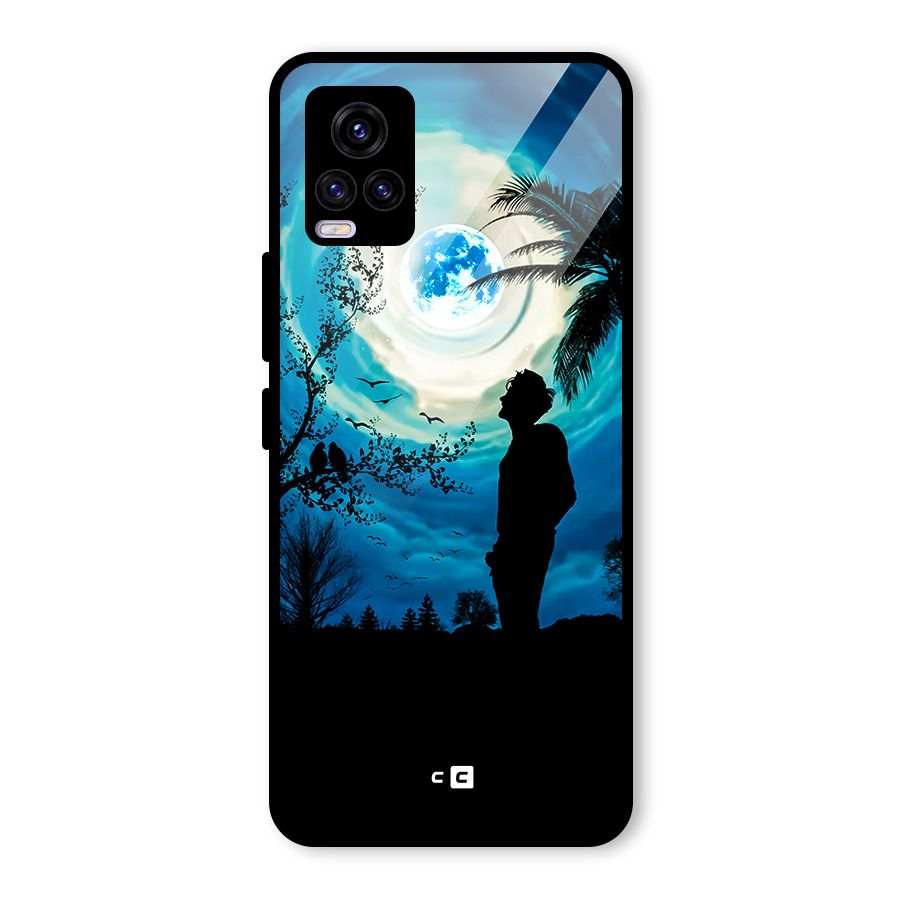 Cool Boy Under Sky Glass Back Case for Vivo V20 2021