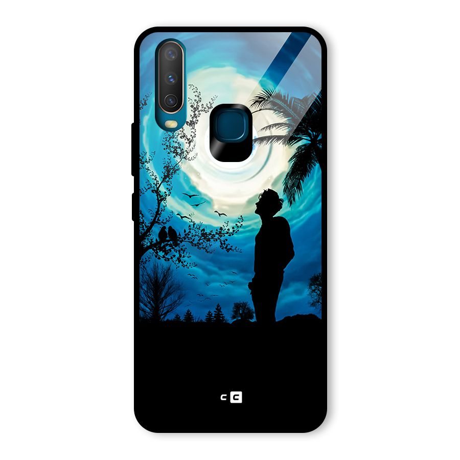 Cool Boy Under Sky Glass Back Case for Vivo Y12