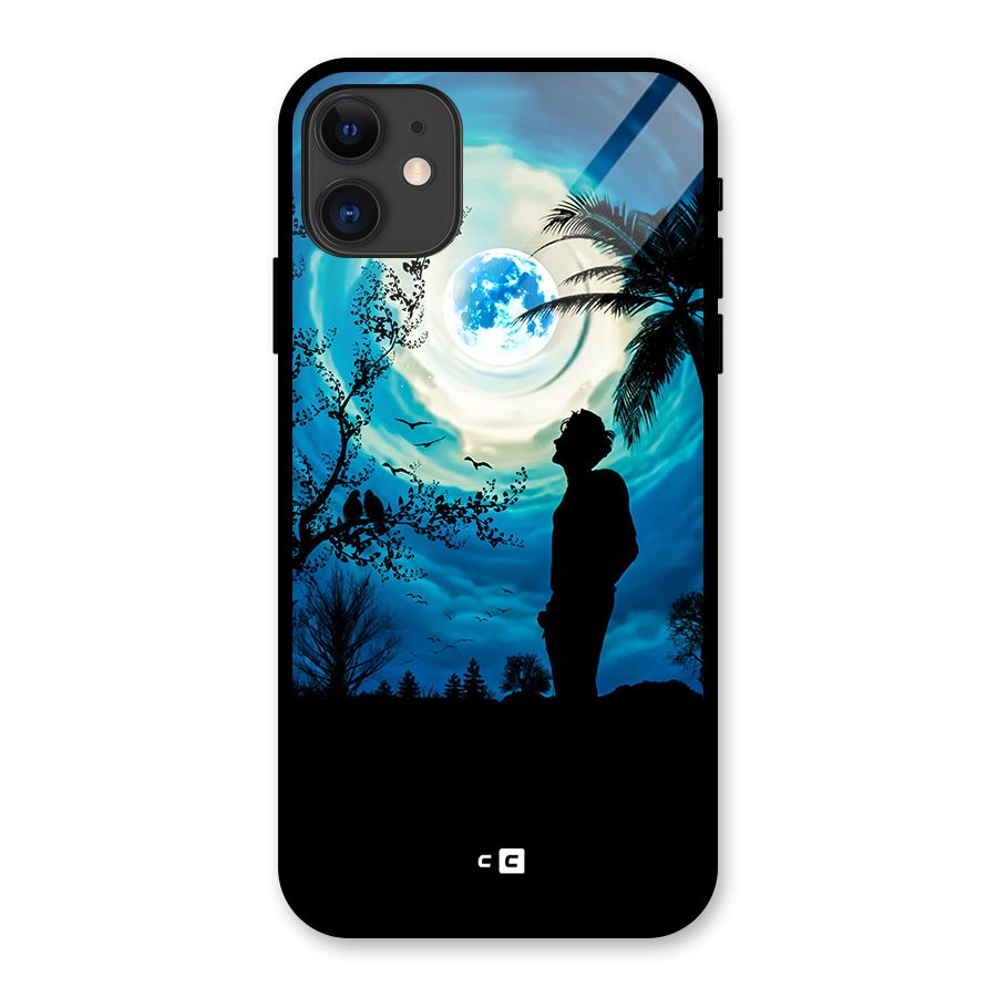 Cool Boy Under Sky Glass Back Case for iPhone 11