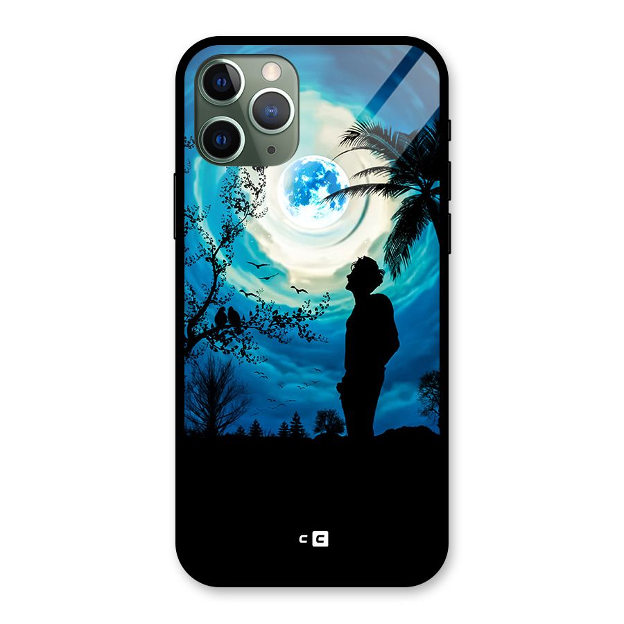 Cool Boy Under Sky Glass Back Case for iPhone 11 Pro