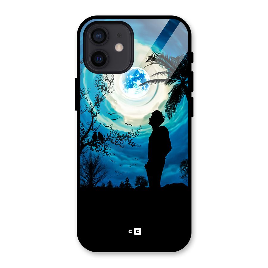 Cool Boy Under Sky Glass Back Case for iPhone 12