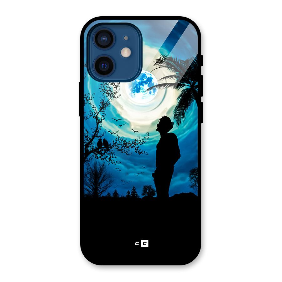 Cool Boy Under Sky Glass Back Case for iPhone 12 Mini