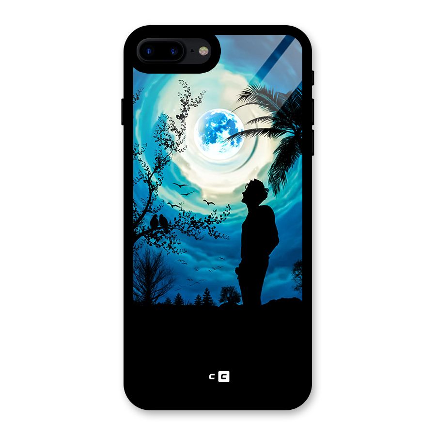Cool Boy Under Sky Glass Back Case for iPhone 8 Plus