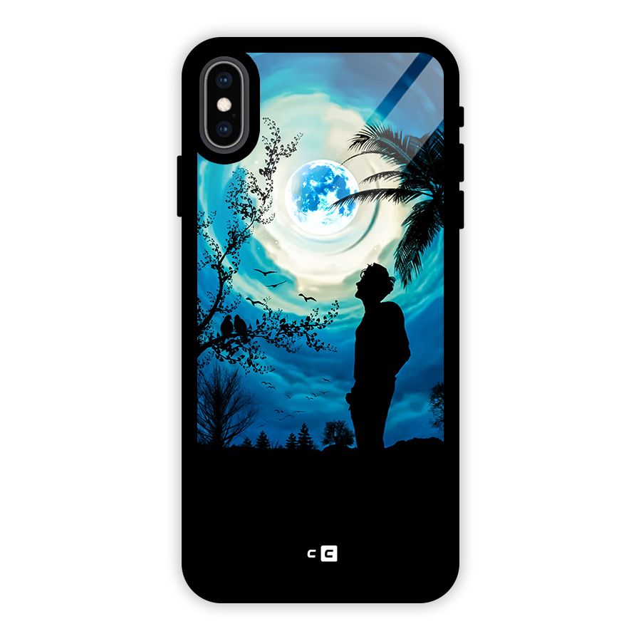 Cool Boy Under Sky Glass Back Case for iPhone XS Max