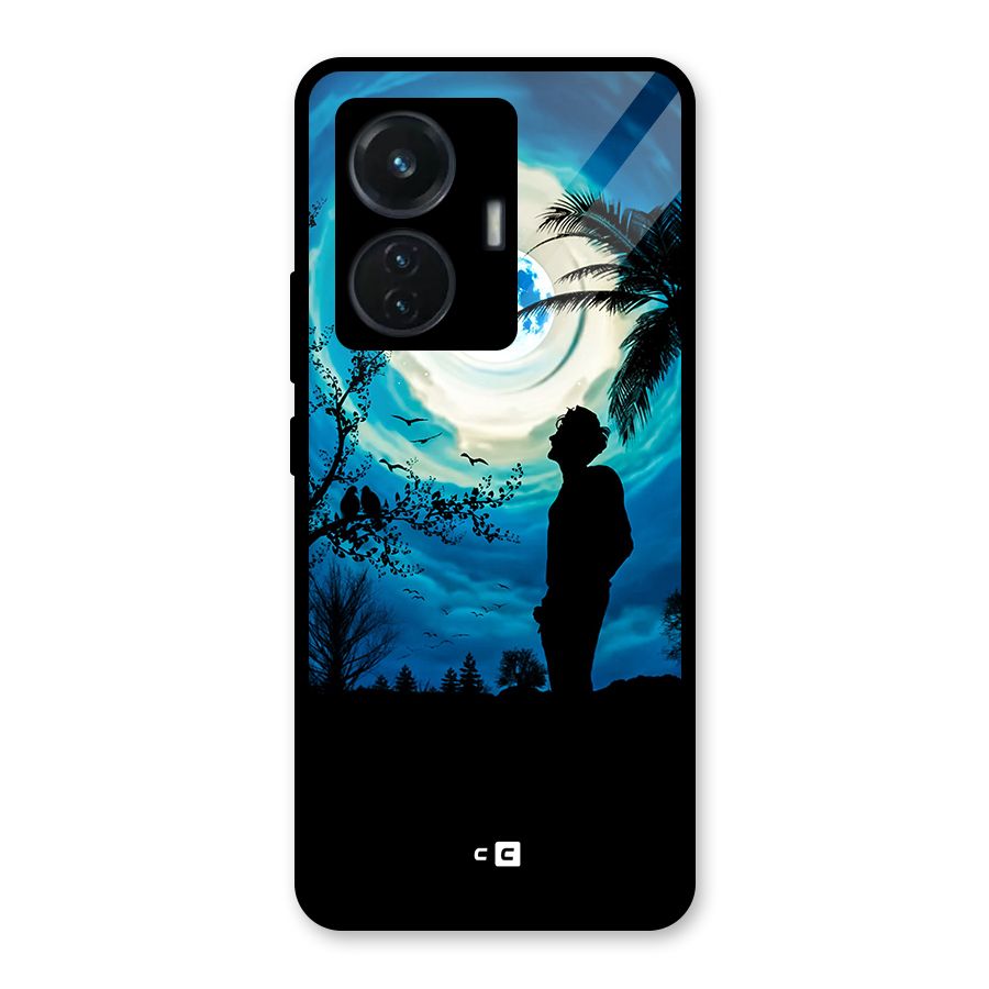 Cool Boy Under Sky Glass Back Case for iQOO Z6 44W