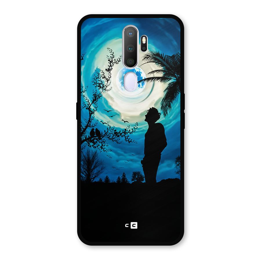 Cool Boy Under Sky Metal Back Case for Oppo A9 (2020)