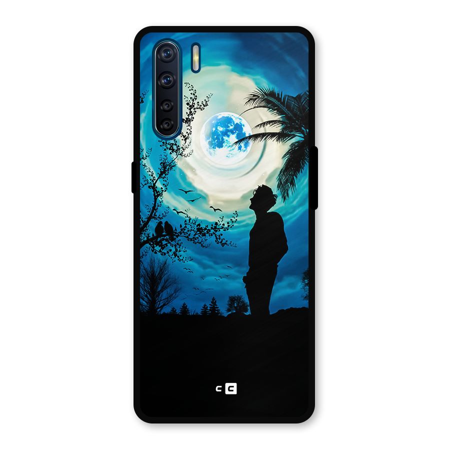 Cool Boy Under Sky Metal Back Case for Oppo F15