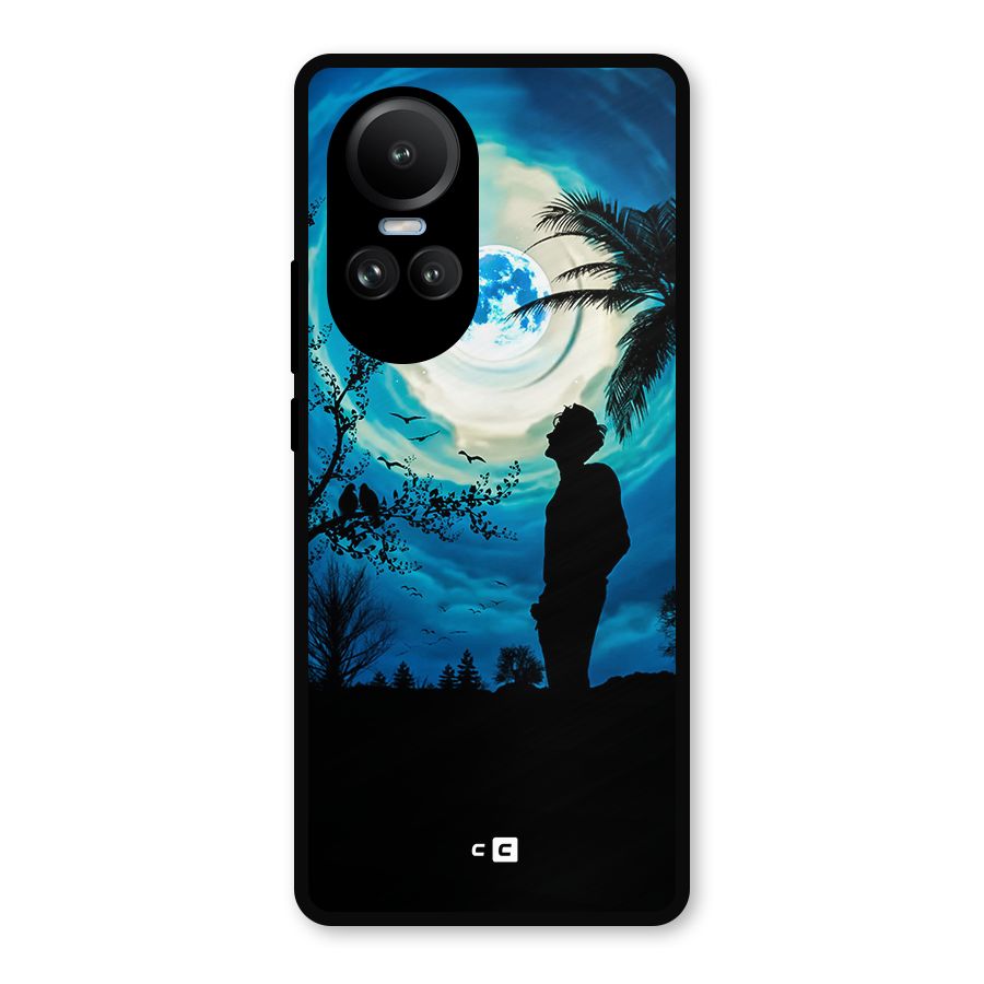 Cool Boy Under Sky Metal Back Case for Oppo Reno10