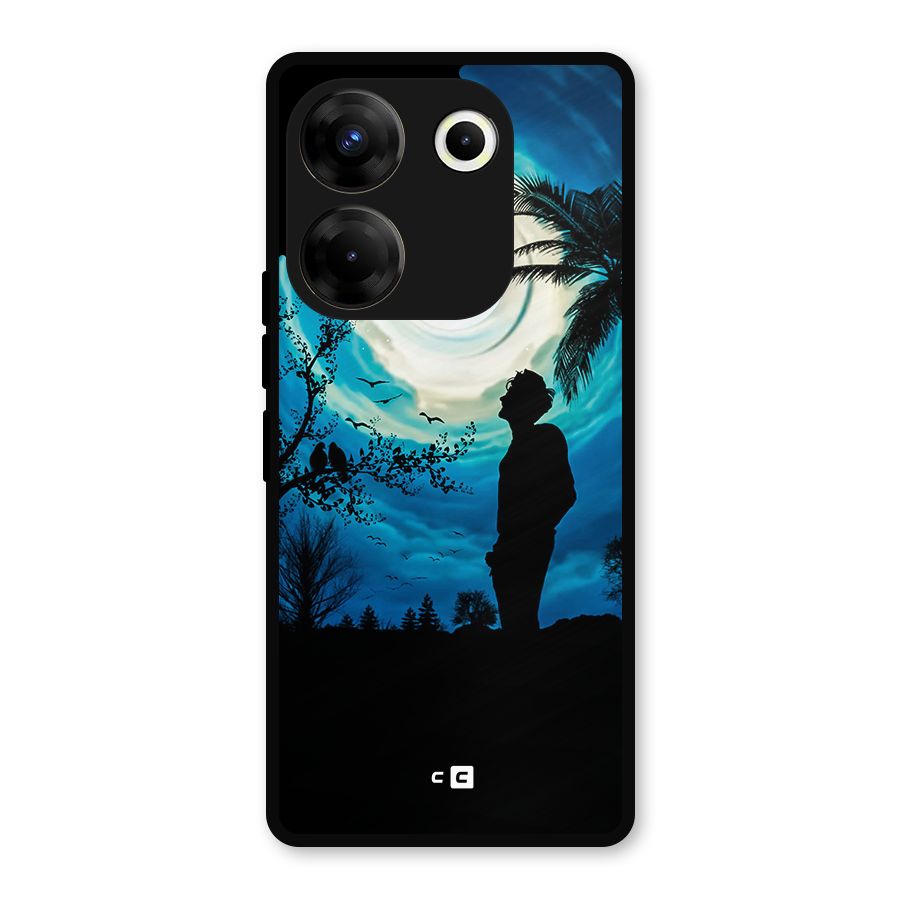 Cool Boy Under Sky Metal Back Case for Tecno Camon 20 Pro