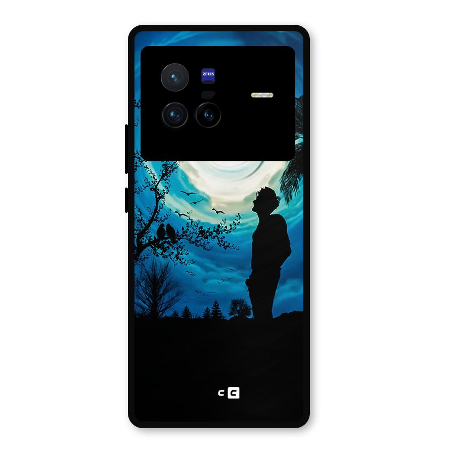 Cool Boy Under Sky Metal Back Case for Vivo X80
