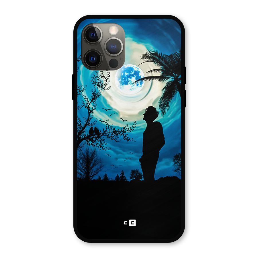 Cool Boy Under Sky Metal Back Case for iPhone 12 Pro