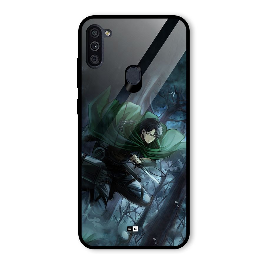 Cool Captain Levi Glass Back Case for Galaxy M11