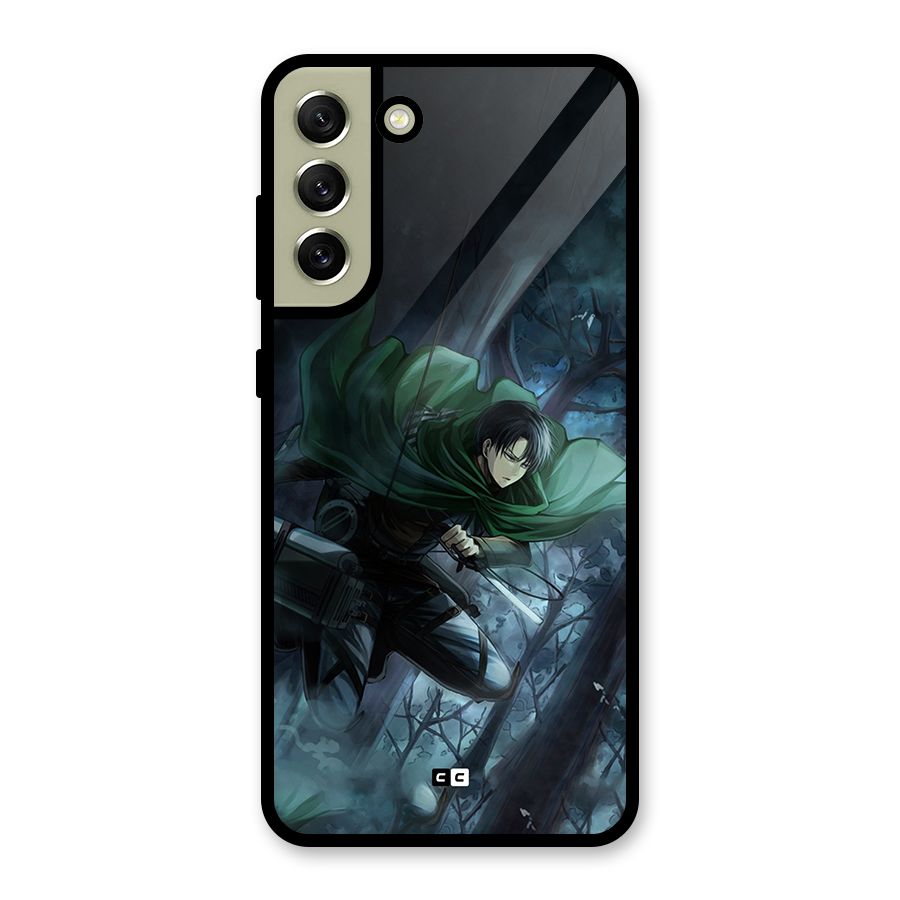 Cool Captain Levi Glass Back Case for Galaxy S21 FE 5G