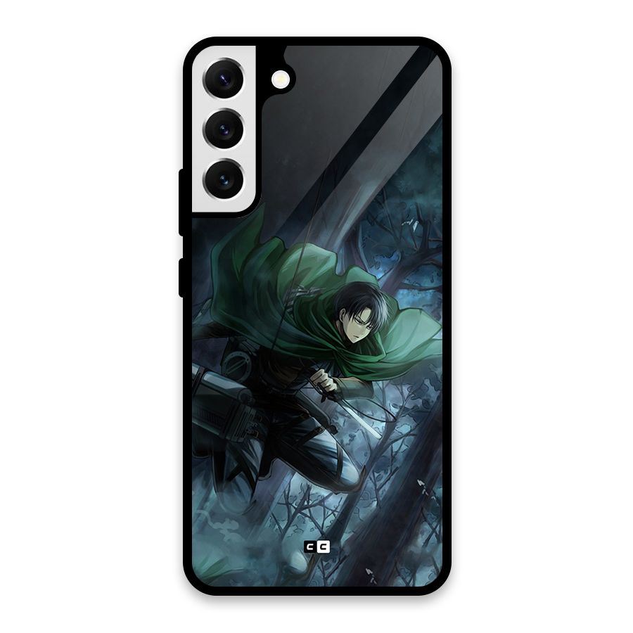 Cool Captain Levi Glass Back Case for Galaxy S22 Plus 5G