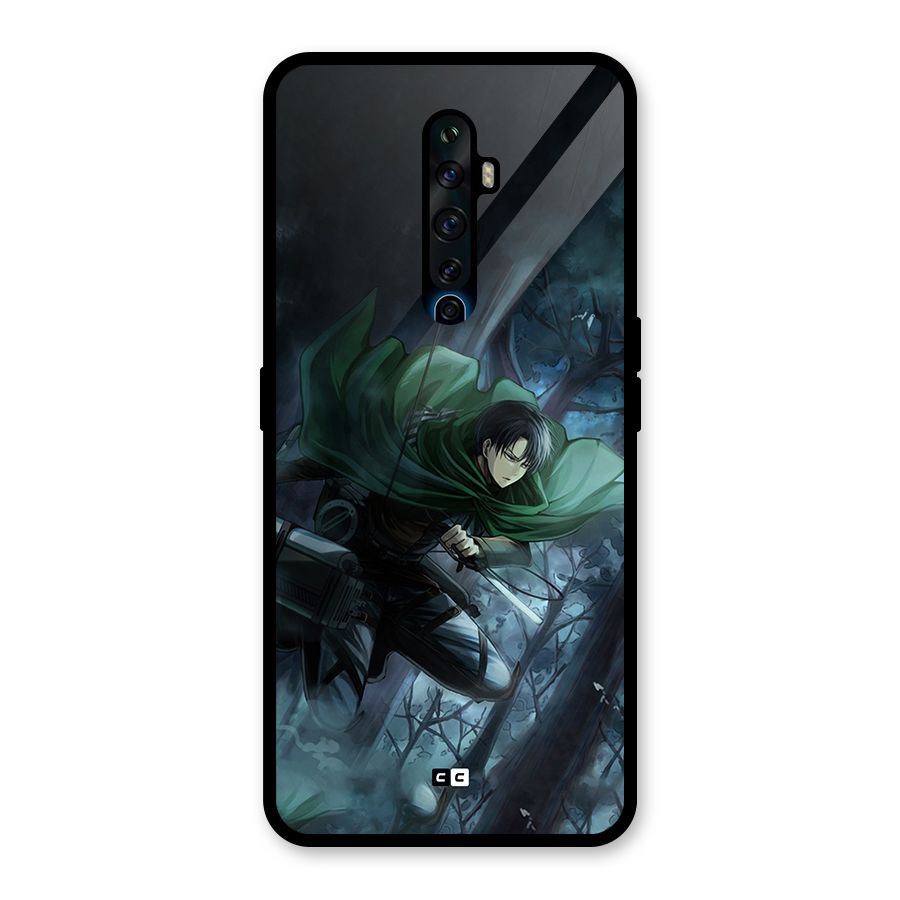Cool Captain Levi Glass Back Case for Oppo Reno2 F