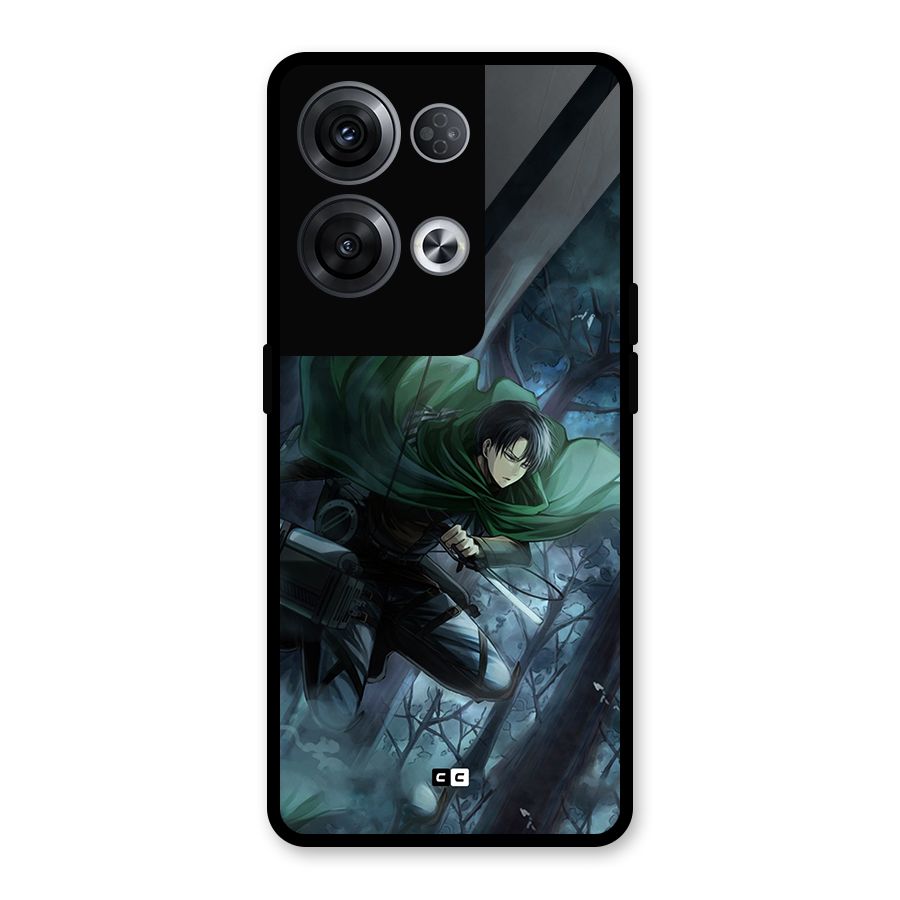 Cool Captain Levi Glass Back Case for Oppo Reno8 Pro 5G