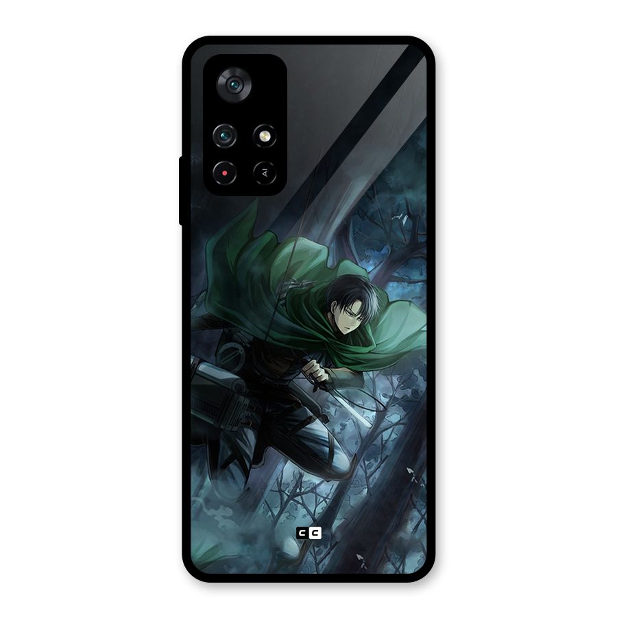 Cool Captain Levi Glass Back Case for Poco M4 Pro 5G