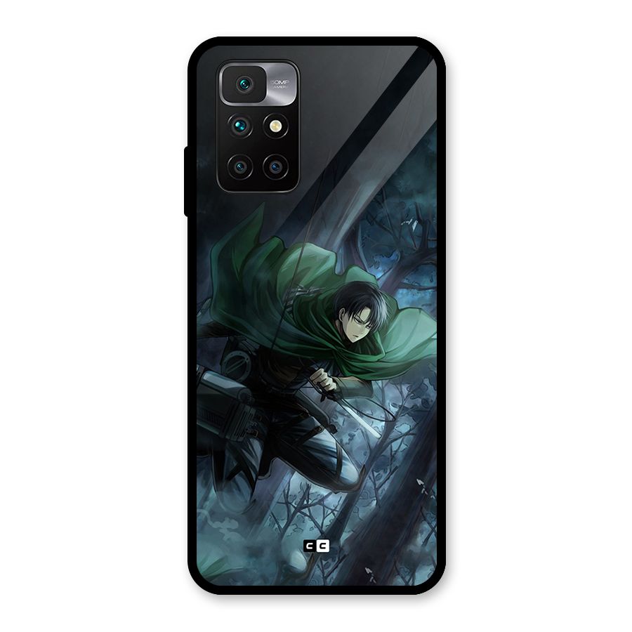 Cool Captain Levi Glass Back Case for Redmi 10 Prime