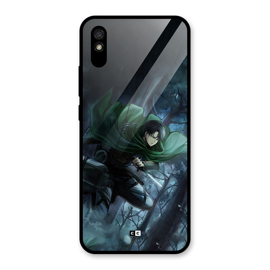 Cool Captain Levi Glass Back Case for Redmi 9A