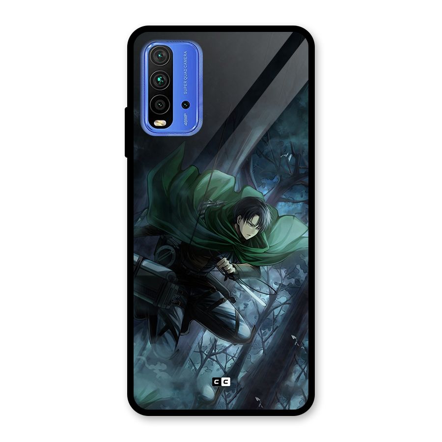 Cool Captain Levi Glass Back Case for Redmi 9 Power