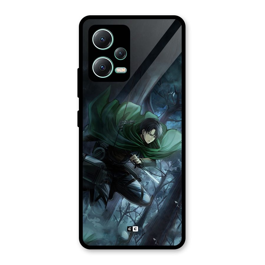 Cool Captain Levi Glass Back Case for Redmi Note 12 5G