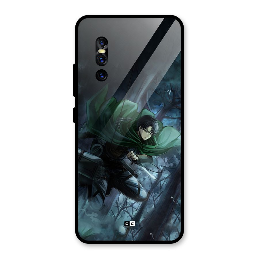 Cool Captain Levi Glass Back Case for Vivo V15 Pro
