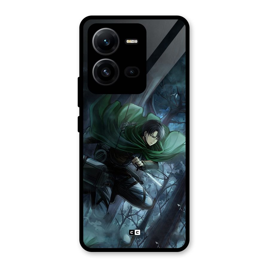 Cool Captain Levi Glass Back Case for Vivo V25