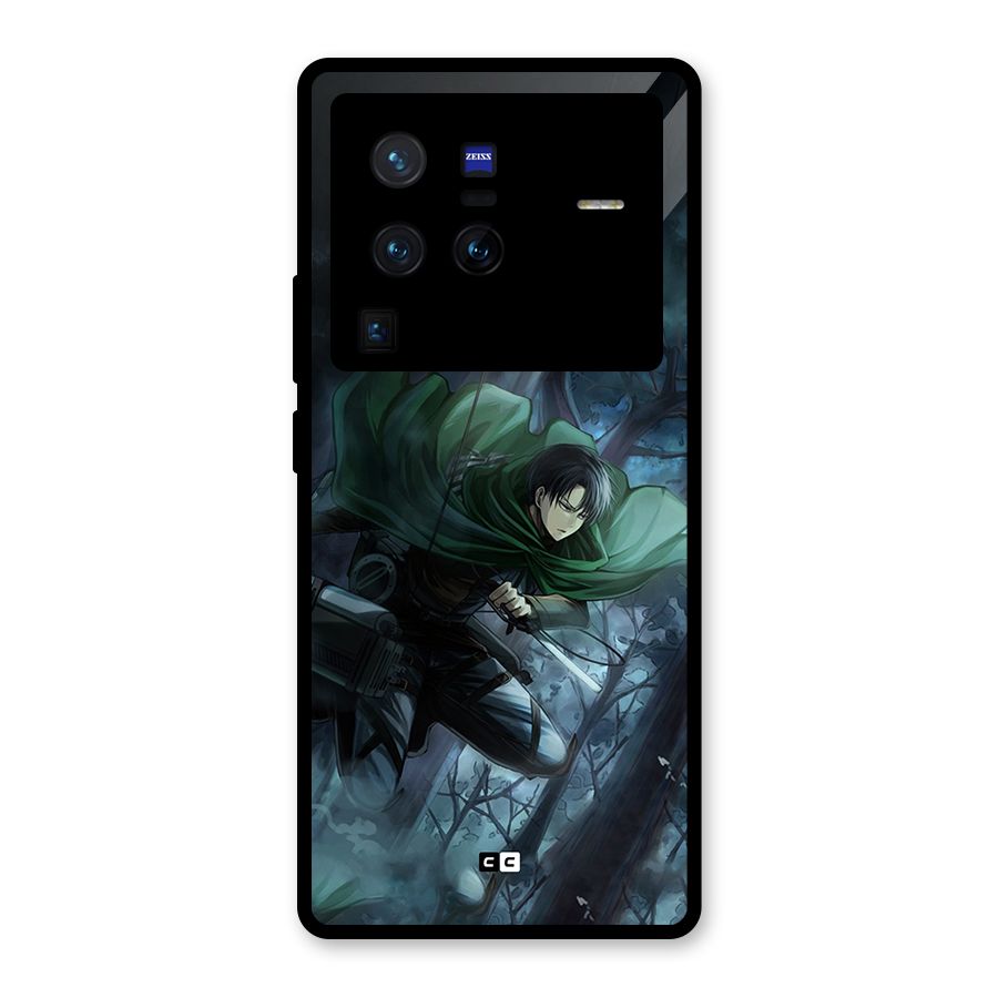 Cool Captain Levi Glass Back Case for Vivo X80 Pro