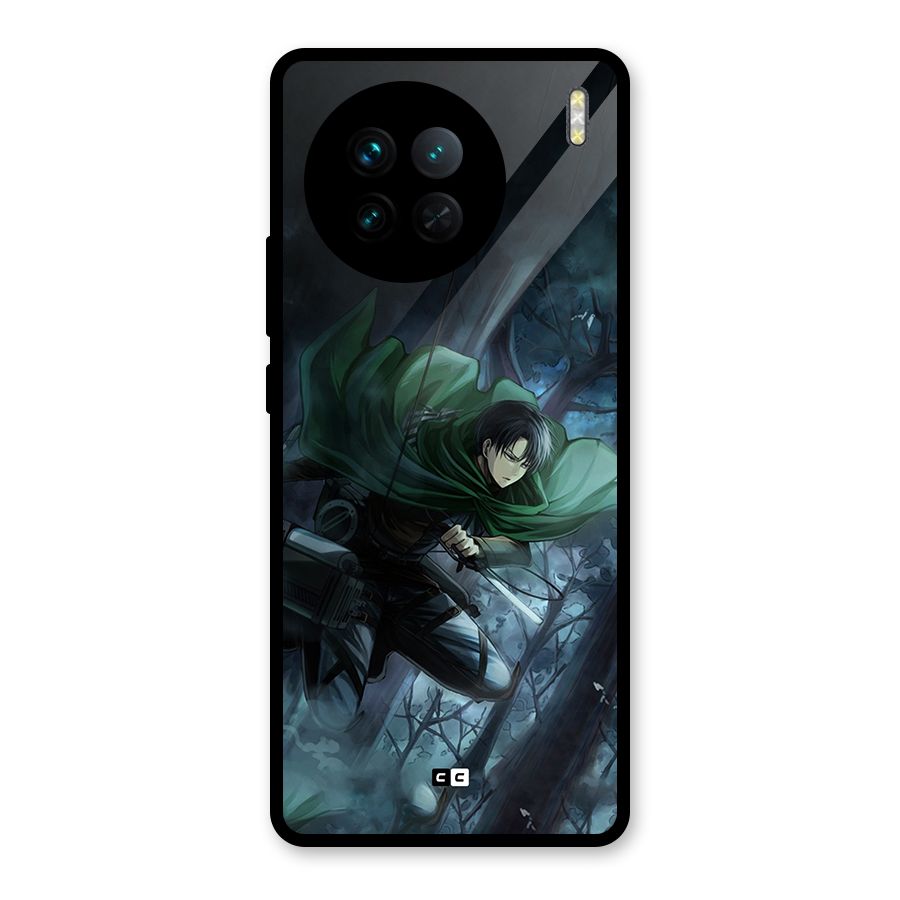 Cool Captain Levi Glass Back Case for Vivo X90