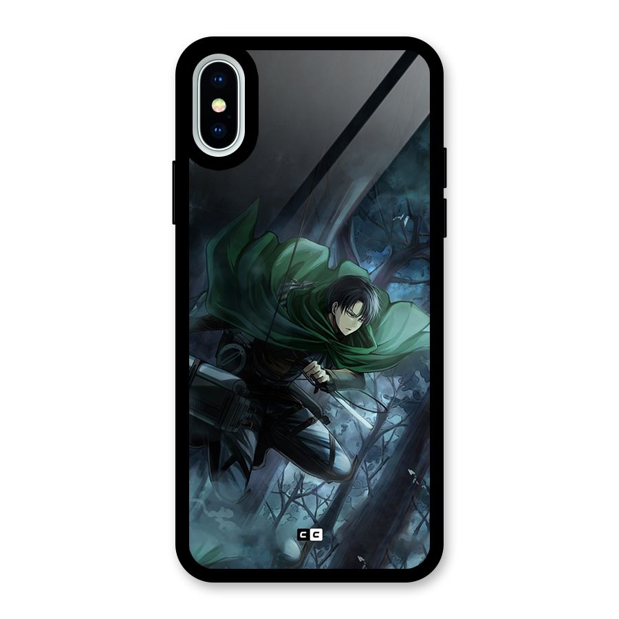 Cool Captain Levi Glass Back Case for iPhone X