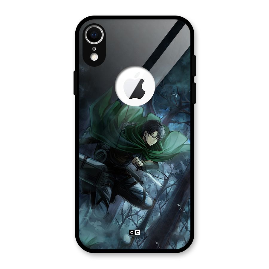 Cool Captain Levi Glass Back Case for iPhone XR Logo Cut