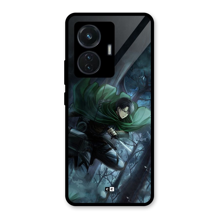 Cool Captain Levi Glass Back Case for iQOO Z6 44W