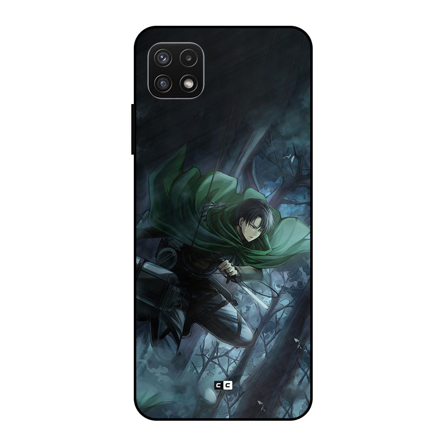 Cool Captain Levi Metal Back Case for Galaxy A22 5G