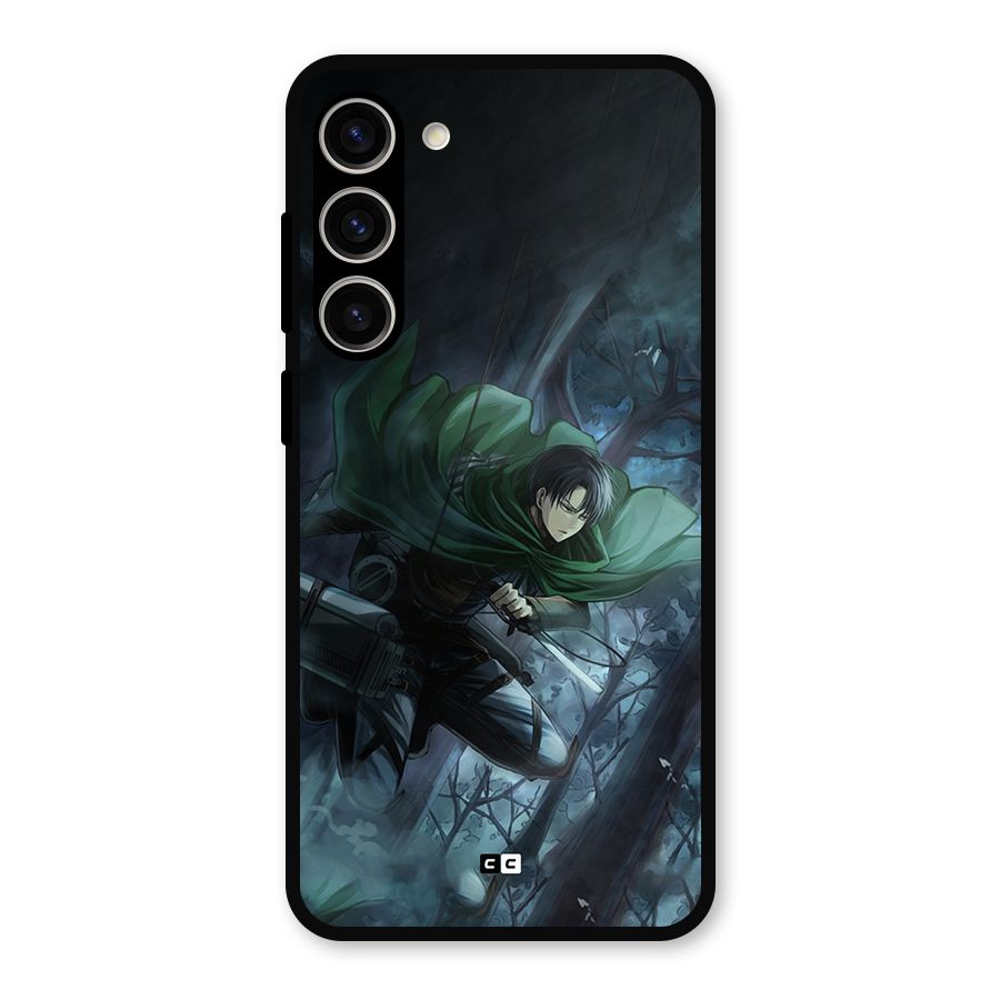 Cool Captain Levi Metal Back Case for Galaxy S23 Plus