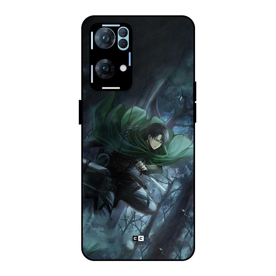 Cool Captain Levi Metal Back Case for Oppo Reno7 Pro 5G