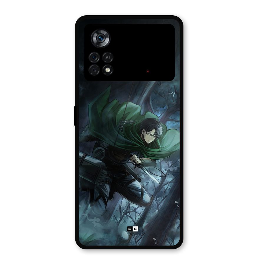 Cool Captain Levi Metal Back Case for Poco X4 Pro 5G