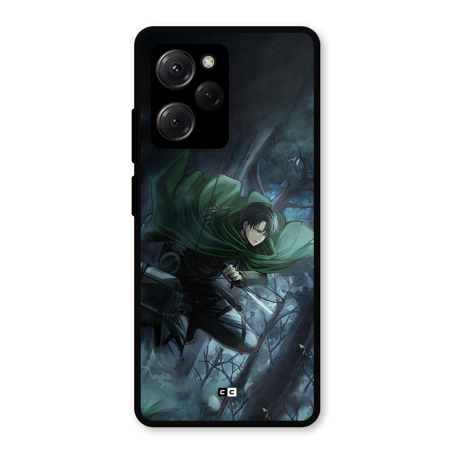 Cool Captain Levi Metal Back Case for Poco X5 Pro
